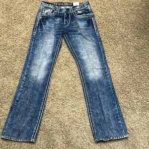 Men’s sz 34/34 Rock Revival Ellison straight jean - new